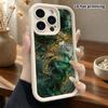 Phone case: 2D flat design suitable for iPhone 18 17 16 15 14 13 Pro tiered protective case, semi-transparent fluid, Christmas and Halloween gift
