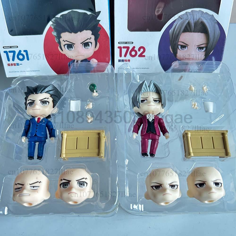 Anime Phoenix Wright Miles Edgeworth Ace Attorney 1761 1762 Action Figure Model Toys Joint Movable Doll Christmas Gift For Kids