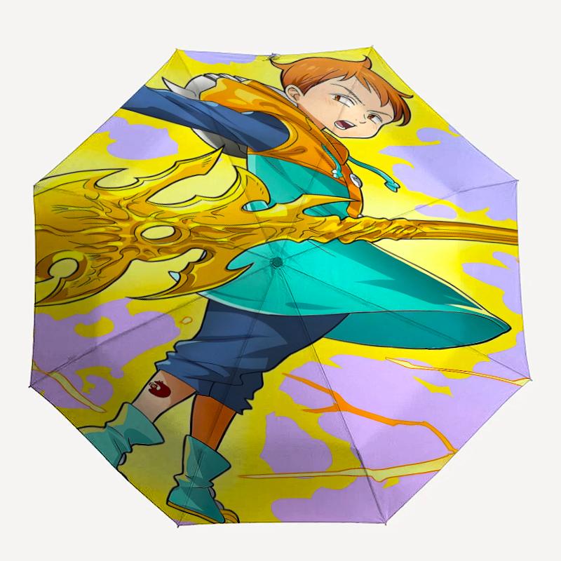 1pc Seven Deadly Sins2 Umbrella, Sun Protection, And UV Shielding. It Has Eight Sturdy Ribs for Outdoor Use And Perfect Gift