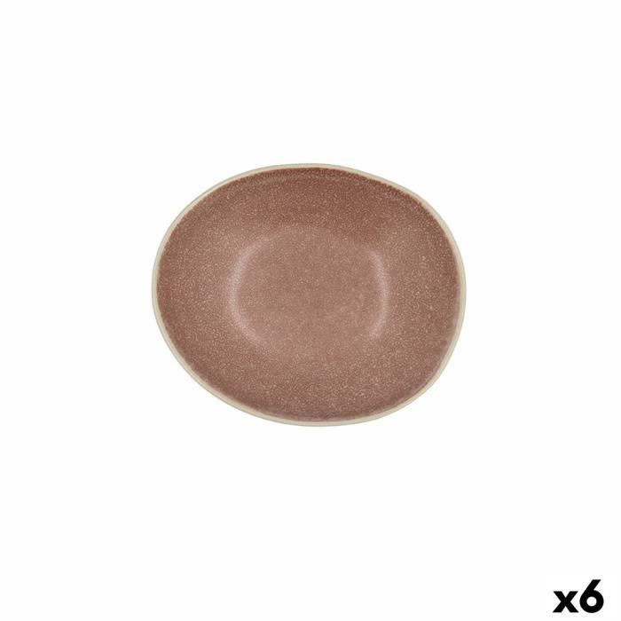 Bol - Bidasoa - Gio - Céramique - Marron - 15x12,5x4 cm (6 Unités)