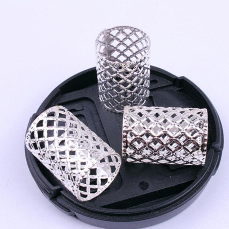 5pcs/bag Silver Metal Hair Rings Braid Dreadlocks Bead Hair Cuffs Dread Tube Charm Dreadlock for DIY Hair Accessaries