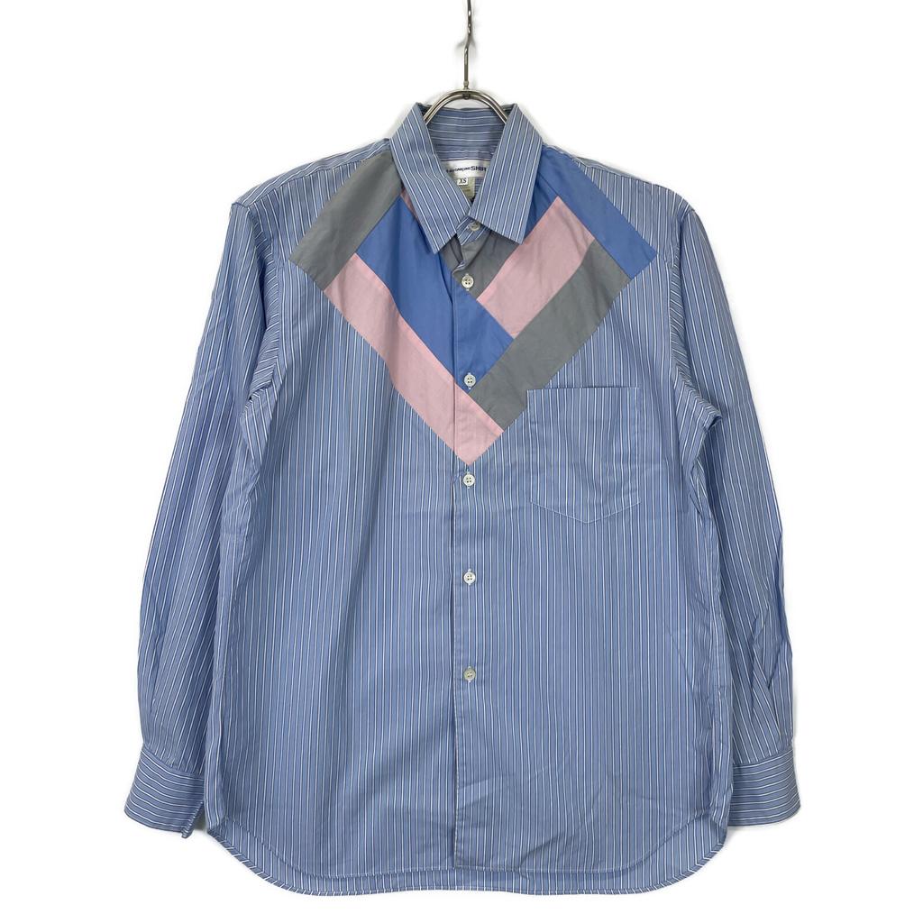 COMME des GARCONS SHIRT W17051 Striped shirt with switching tops XS multicolorUsed