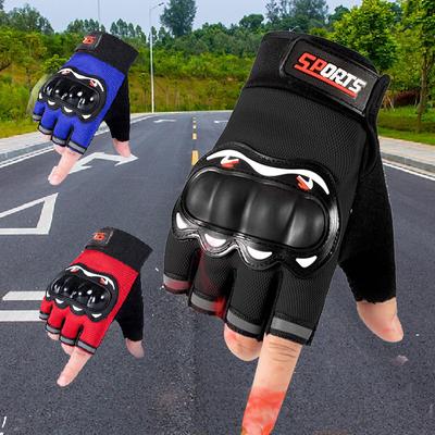 Motorcycle Gloves Outdoor Sports Half Finger Gloves Hard Shell Protective Motorcycle Tactical Gloves Fishing Gloves