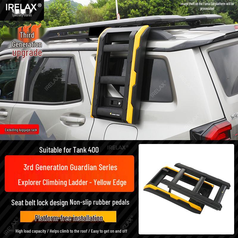 Tank 400 Hi4t Explorer Roof Platform with Side Ladder and Backpack Holder