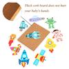 Holz-Klopfpuzzle Kinderspielzeug Kork Holzhammer Klopfnagel Universum Verkehr Tierpuzzle Lernspielzeug Set