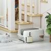 Cat Litter Box, Cat Toilet, Stainless Steel, High Walls, Storage Box, Light Gray