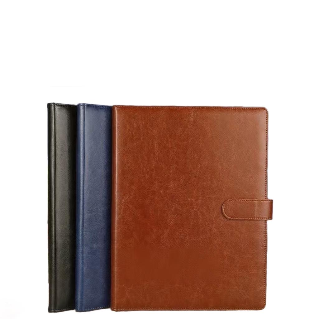 A4 Leather Office Folder: Multifunctional Manager Clip & Contract Signing Book
