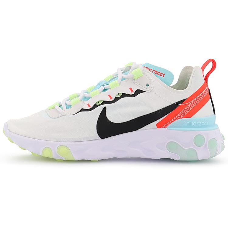 New Nike React Element 55 White Black Blue Women's DB5926-101