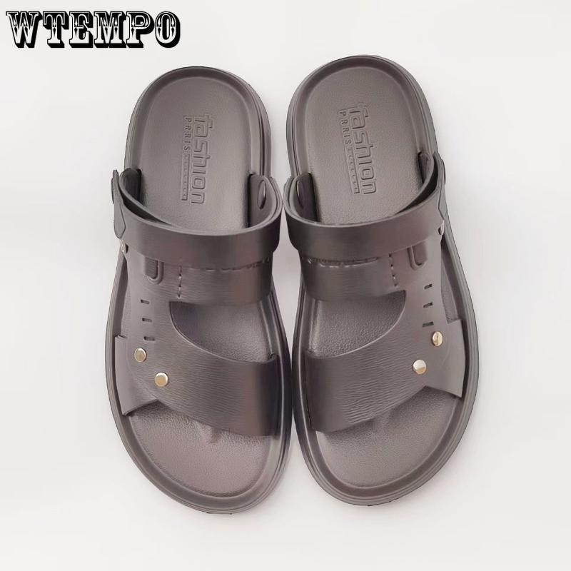 WTEMPO Pánské letní sandály Tlusté dno Měkké dno Ležérní Skluzavky Přímořské Venkovní Plážové boty Protiskluzové Sálové pantofle Módní turistické boty