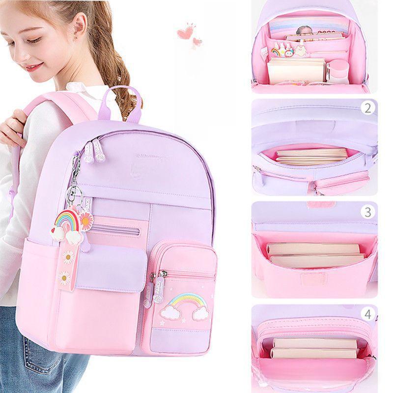 Stylish Lightweight School Backpack for Kids - Large Capacity, Spine Protection, Gender Neutral