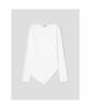 Anggae Asymmetrical Drape T-Shirt White