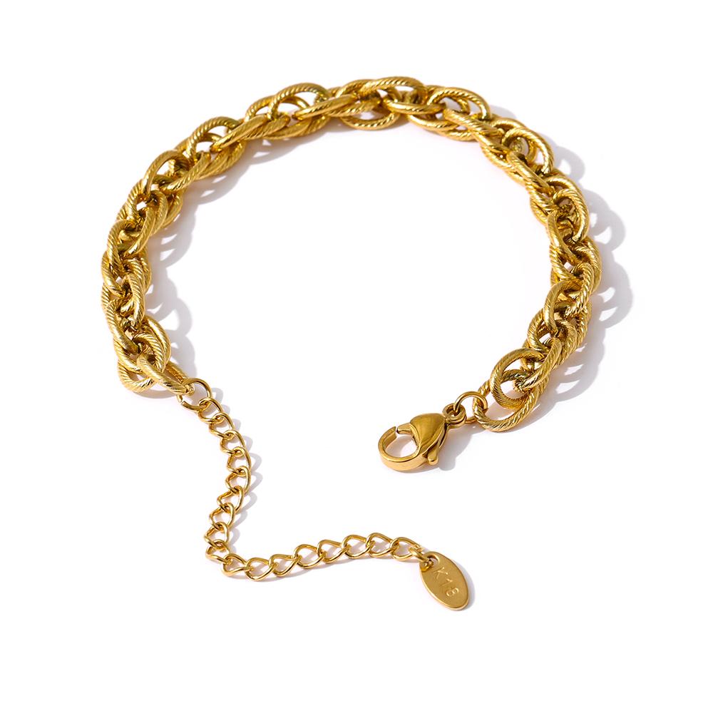 

Yhpup Stainless Steel Chains Neckalces Statement Jewelry for Women Gold Metal 18 K Plated Collar Jewelry