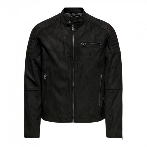 Only Mens Plain Zip Pocket Biker Jacket