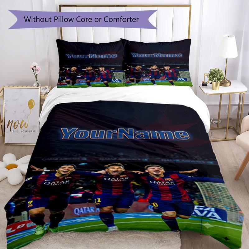 Messi 201 Customize your name Bedding Set Breathable Duvet Cover with Pillowcases Home Decoration Birthday Gift