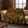 Ancient Creatures Dinosaur Ammonite Fossil Art Flannel Blanket,Cozy Soft Throw Blanket for Home Bedroom Bed Sofa Cover Gift Kid