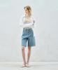 Rie Striped Sheer Shirts White
