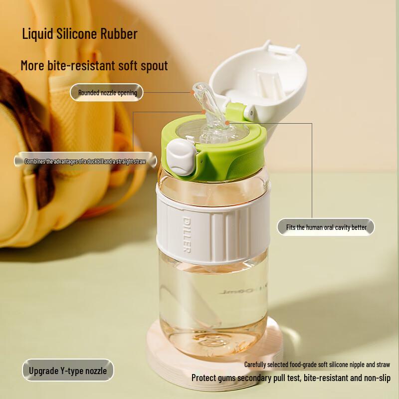 Diller High-Capacity Portable Straw Water Bottle