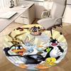 Looney Tunes, Chair Mat Round Rug Office Carpet, Machine Washable, Non Slip, Suitable for Living Rooms, Bedrooms