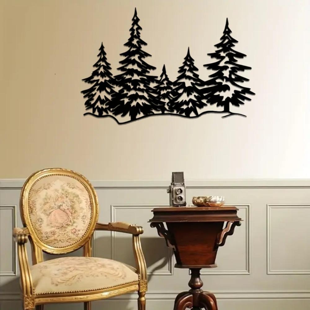 Metall Wandkunst Rustikale Kiefer Deko für Hütte Wohnzimmer Kamin Außenbereich