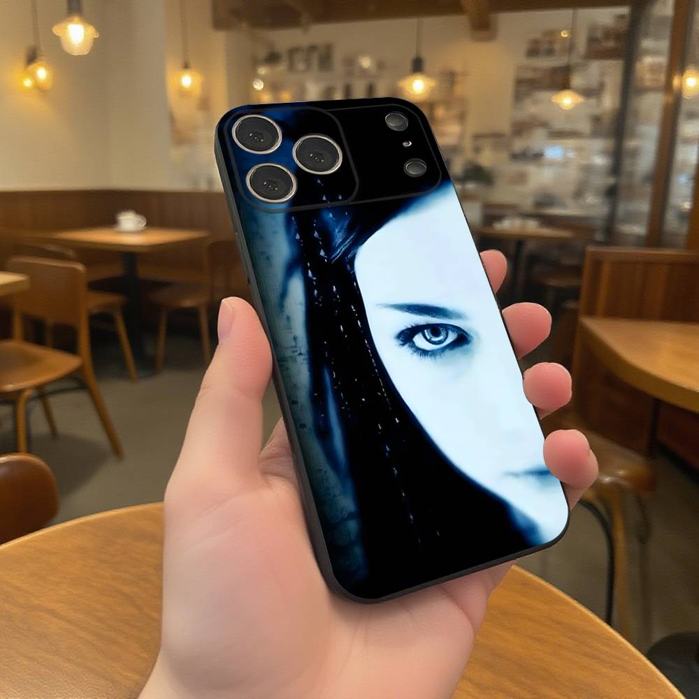 Evanescence Amy Lee For iPhone 17,16,15,14,13,12,11,Pro,Max,Plus Black Soft Cover Phone Case iPhone16plus