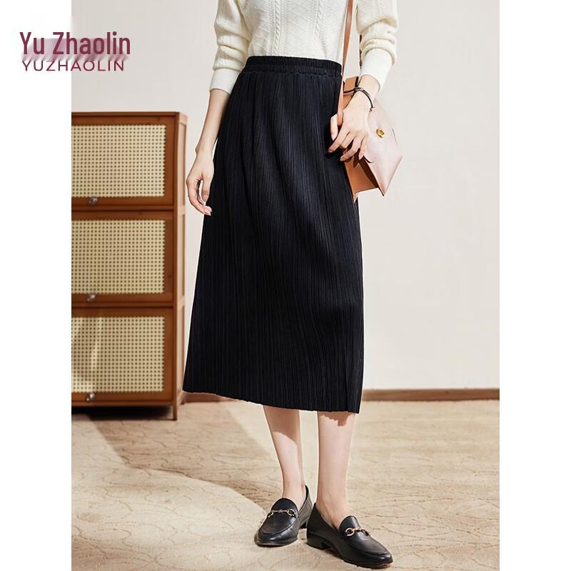 YUZHAOLIN Women s High-Waist A-Line Midi Skirt M