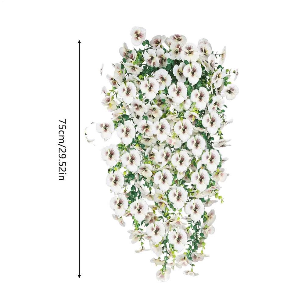 

Artificial Vines 2 Pieces Realistic Leaves Vines Crafts Hangings Wall Flower For Wedding Patio Porch Door Wall Front Courtyard білий