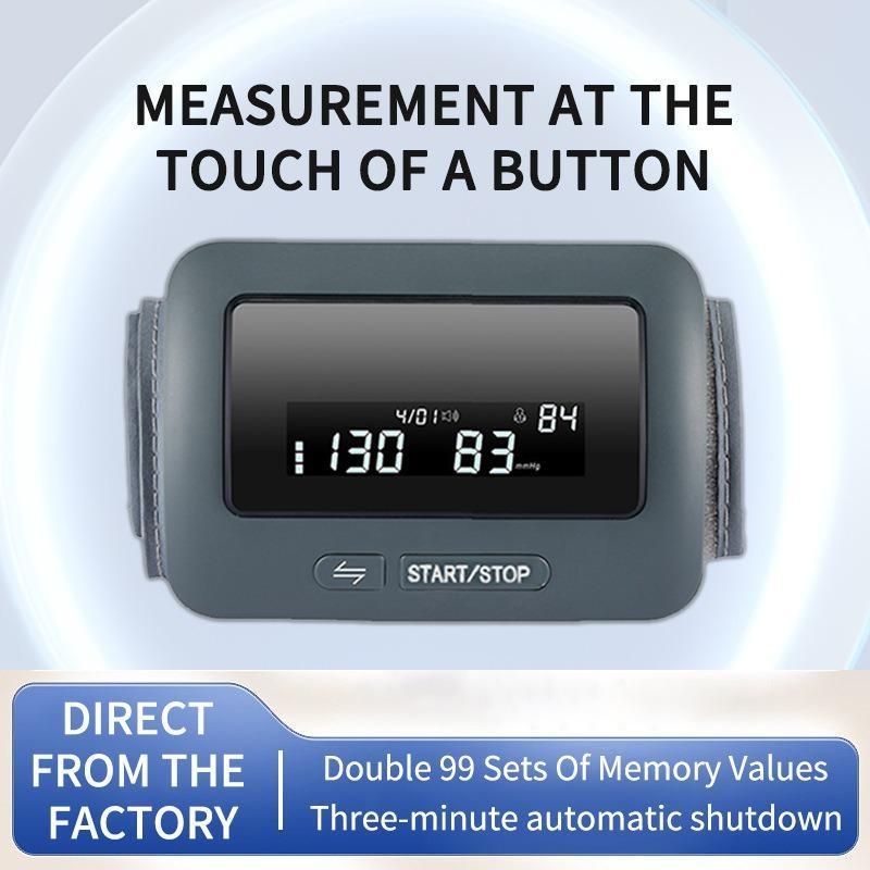 Automatic Blood Pressure Monitor with Voice Broadcast and Memory Function Heart Rate Pulse Monitor for Home Health Care