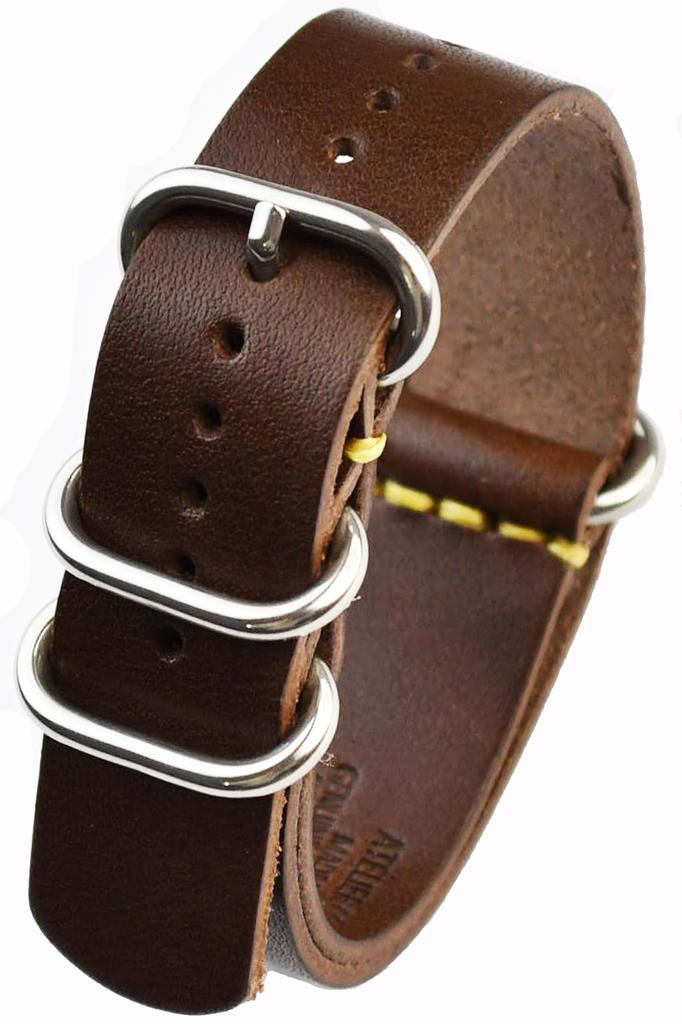CODEL atelierCODEL NATO watch Tochigi made in Japan lug width strap, leather, (dark brown, 19mm/20mm)