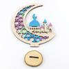 Moon Wooden  Ornament Pendant Handicraft Ramadan Decorations Table Craft Ornaments For Home Islamic Muslim Party Eid Decor