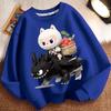 Cute Round-neck Hoodies for Children, Long-sleeved Loose Hoodies for Boys and Girls  Spring and Autumn