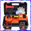 12V 5Ton Electric Car Hydraulic Jack with Tire Inflator Pump and LED Flashlight 3 In 1 Lift Jacks Kit With Safe Hammer Tools Set