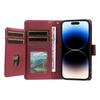 For iPhone 14 Pro Max Case with Multi-Card Holder and Strap PU Leather Phone Cover Stand