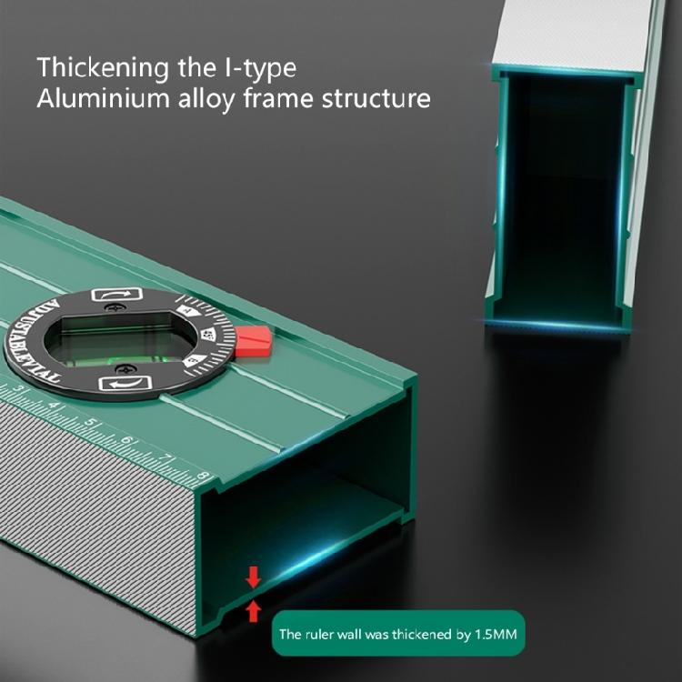 12in/24in Aluminum Ruler Strong Magnetic Ruler 45/90/180 Degree Bubble Measureing Ruler Ruler Tool