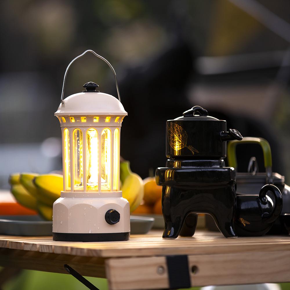 Douyin Retro Camping Lantern: COB Tent Light & Handheld Outdoor Lamp