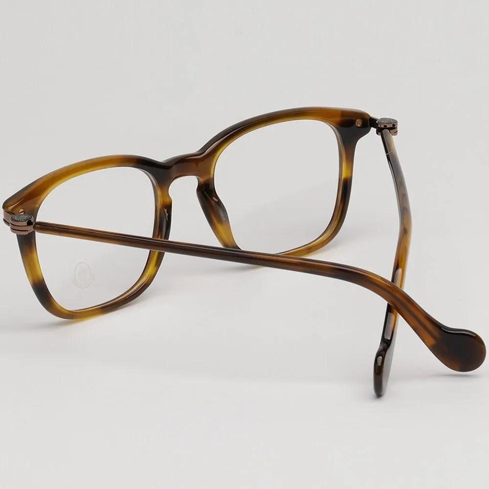 Moncler Eyeglass Frames ML5045 052 Square Leopard Print Horn-rimmed Fashion