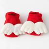 1 Paar Babysocken, rote Farbe, Weihnachtsserie, rutschfeste Bodensocken für Neugeborene, Jungen und Mädchen, dünne Innen-Bodensocken für Kleinkinder