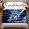Leeds Rhinos Bedruckte Flanelldecke Benutzerdefinierter Name Text Weiche Warme Decke für Schlafzimmer Feiertagsgeschenk