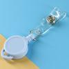 Name Tag Retractable Badge Reel ID Lanyard Easy To Pull Buckle ID Badge Holder  Office Accessories