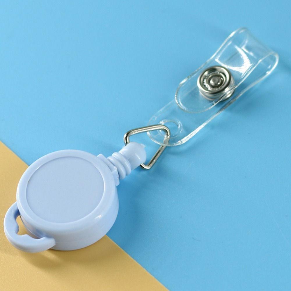 Name Tag Retractable Badge Reel ID Lanyard Easy To Pull Buckle ID Badge Holder  Office Accessories