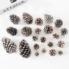 DIY Christmas Tree Decor: Bleached Pine Cones & Dried Flowers Set with Cedar & White Pine Cones