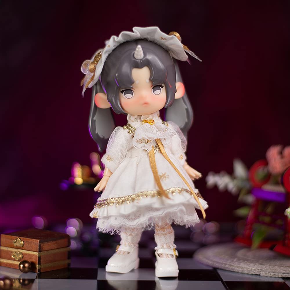 Obitsu 11 OB11 Size Outfit for Obitsu Doll 11cm Princess White Body, One-Piece Dress, Lolita,