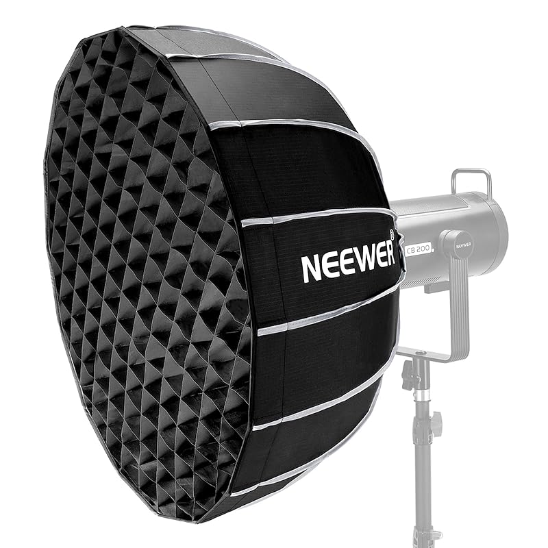 

NEEWER 65cm parabolic softbox parabola umbrella type quick setup folding bowens mount Metal beauty dish/diffuser/grid/with bag compatible Aputure