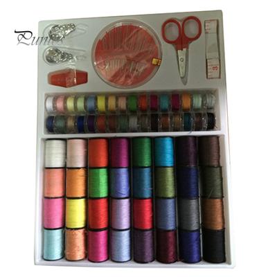 64 carretes de colores surtidos, hilos de coser, agujas, tijeras, juego de herramientas de costura