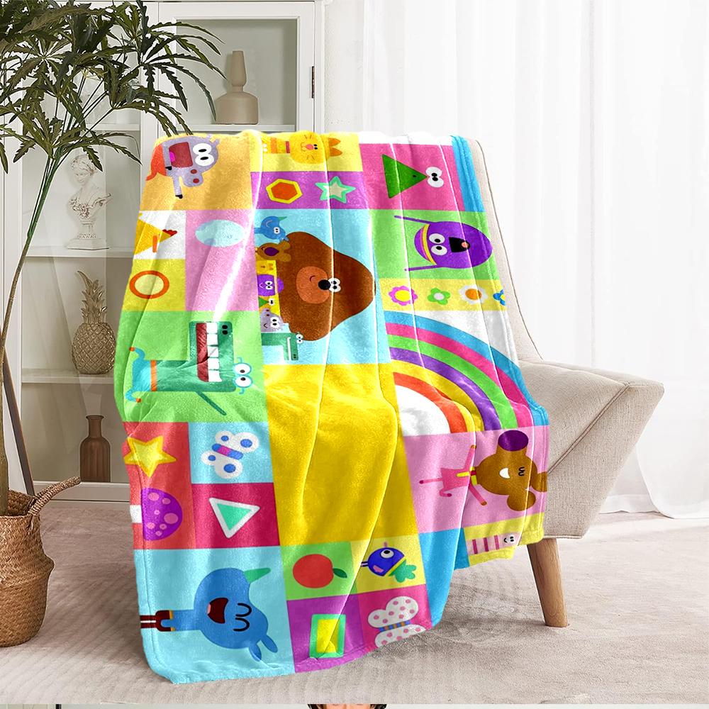 Hey Duggee Theme Printed Blanket - Perfect for Couch, Bed, Travel & Outdoor Use | Machine Washable, Cozy & Durable.