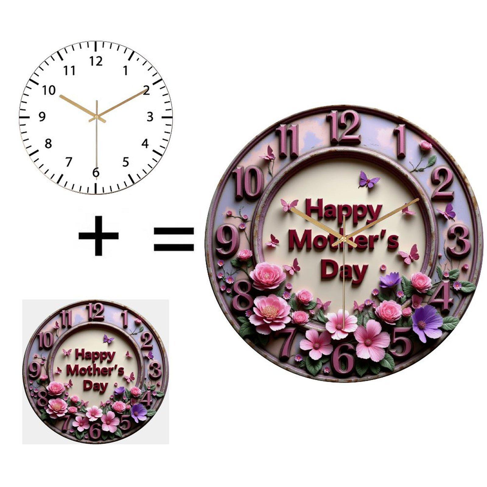 30x30cm Round Wall Clock that is an Affordable Luxury for Every Household (White,12 in(30.48cm))