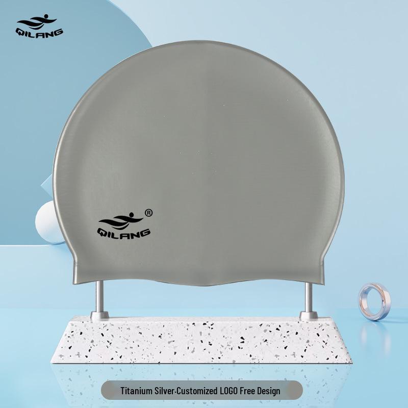 Qilang Wasserdichte Silikon-Badekappe für Erwachsene & Kinder - 50g, Langhaar-kompatibel, Kundenspezifisches Logo verfügbar
