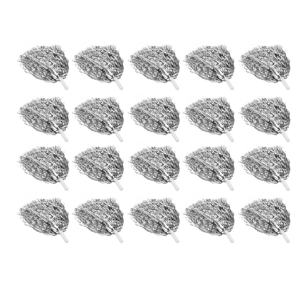 20Pcs Che Ing Squad Hand 3.3in Handle Pure Color PET Che Ing Pompoms for Sports Party Stage Show