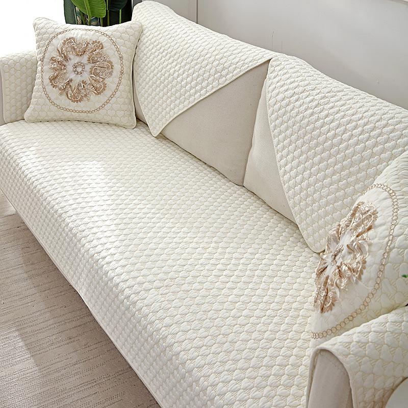 

Двостороння бавовняна вишивка Чохли для диванів Подушки Чотири сезони Диван Рушник Сучасна вітальня Кутова накидка на диван Підлокітник Рушник 70x70cm 1pcs