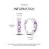 Hot Sales Original 925 Sterling Silver Purple Zircon Hoop Earrings For Women Elegant Jewelry Gift