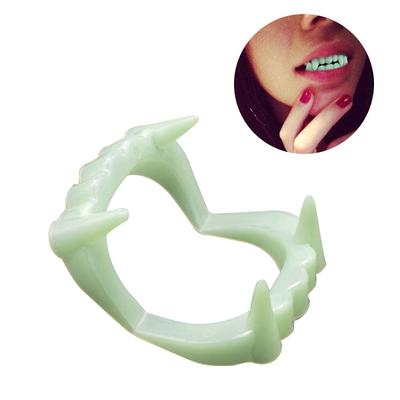 5pcs Halloween Vampire Glow Fangs Day And Night Color Luminous Fake Teeth Scary Party Cosplay Decorations For Adults